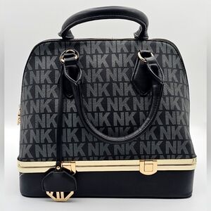 Nina Karina" NK Signature Bottom Compartment Boxy Satchel